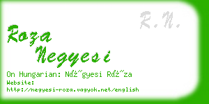 roza negyesi business card